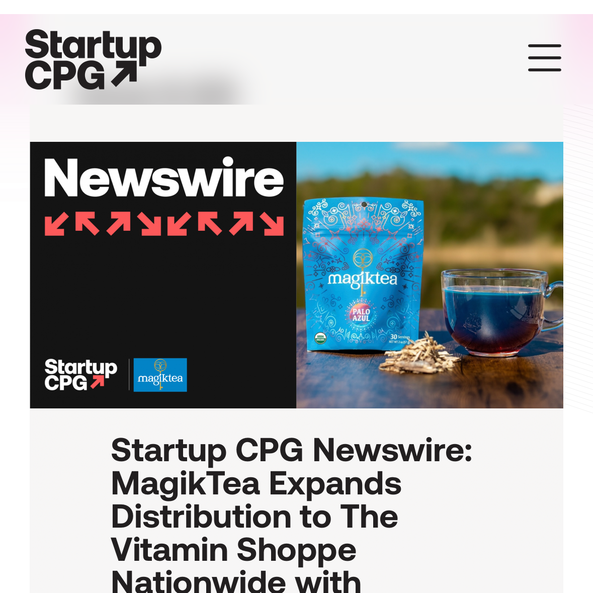 Startup CPG Newswire: Magiktea Launches Nationwide at Vitamin Shoppe